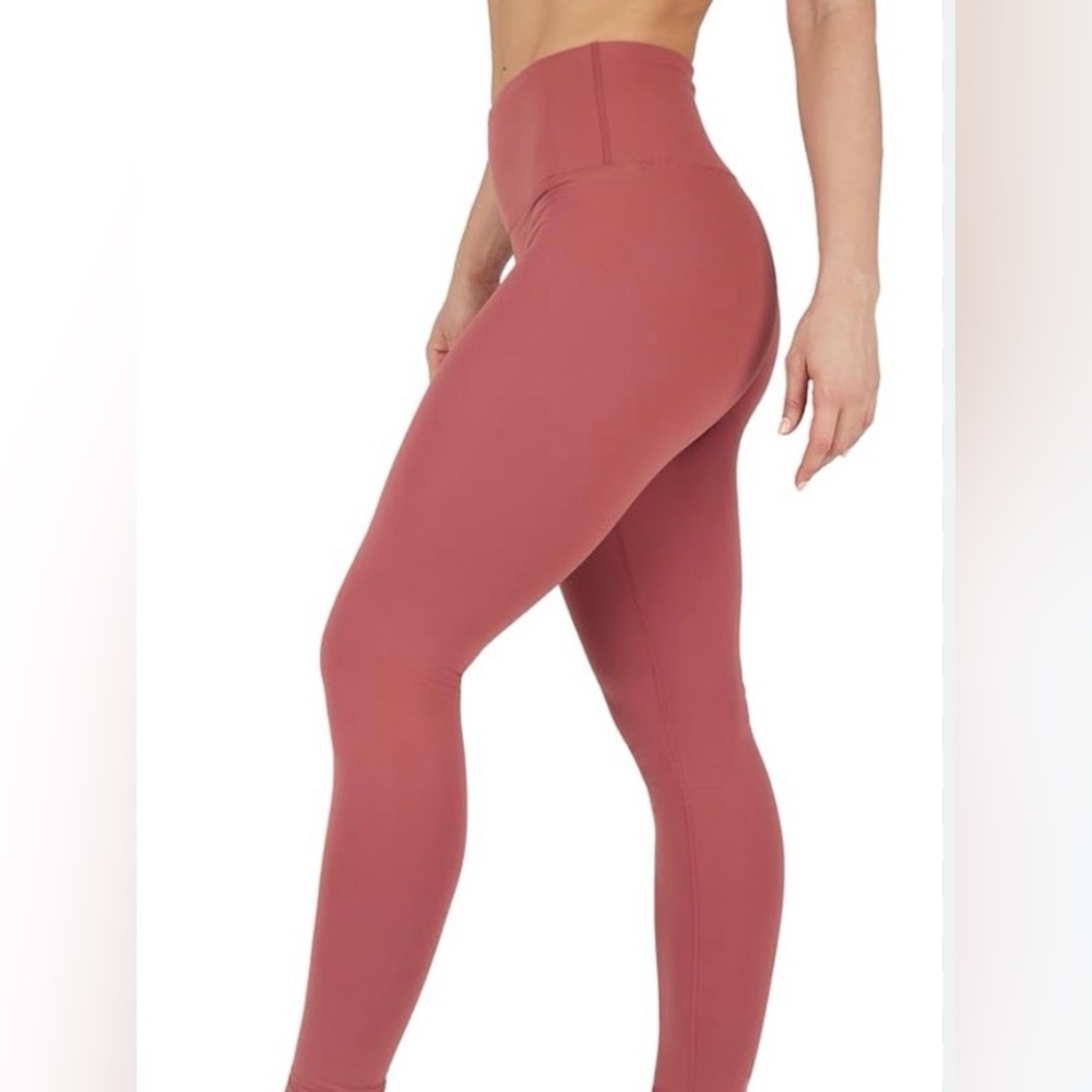 Yogalicious “Lux” High-Waist 7/8 ankle length Leggings in Rosewood